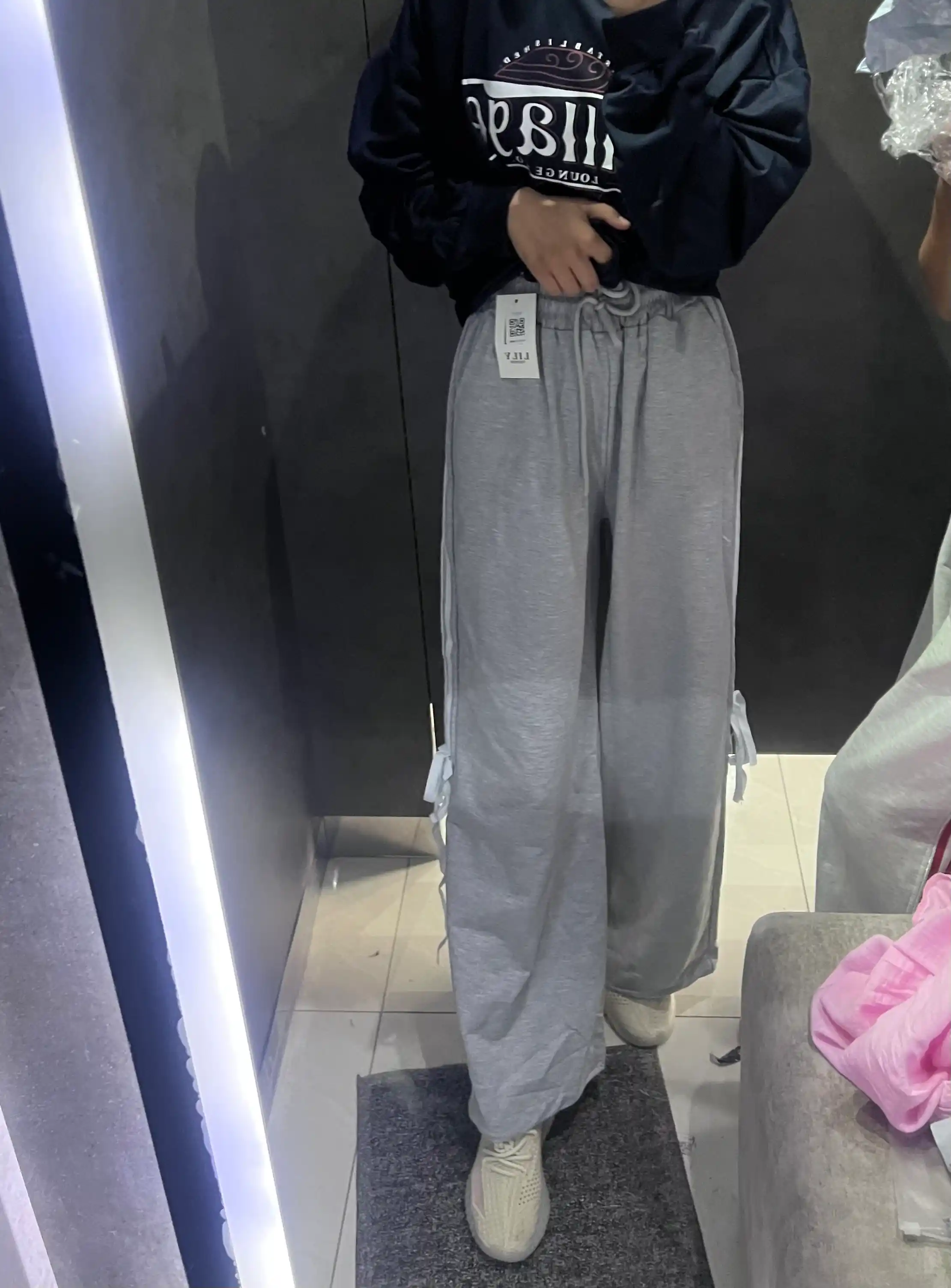 Ayollar keng sport shimi (oversize jogger), trikotaj shim, bahor-kuz