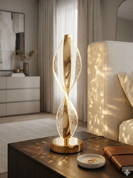 LED stol lampasi, tungi chiroq yotoqxona va mehmonxona uchun, zamonaviy spiral  lampochka - 