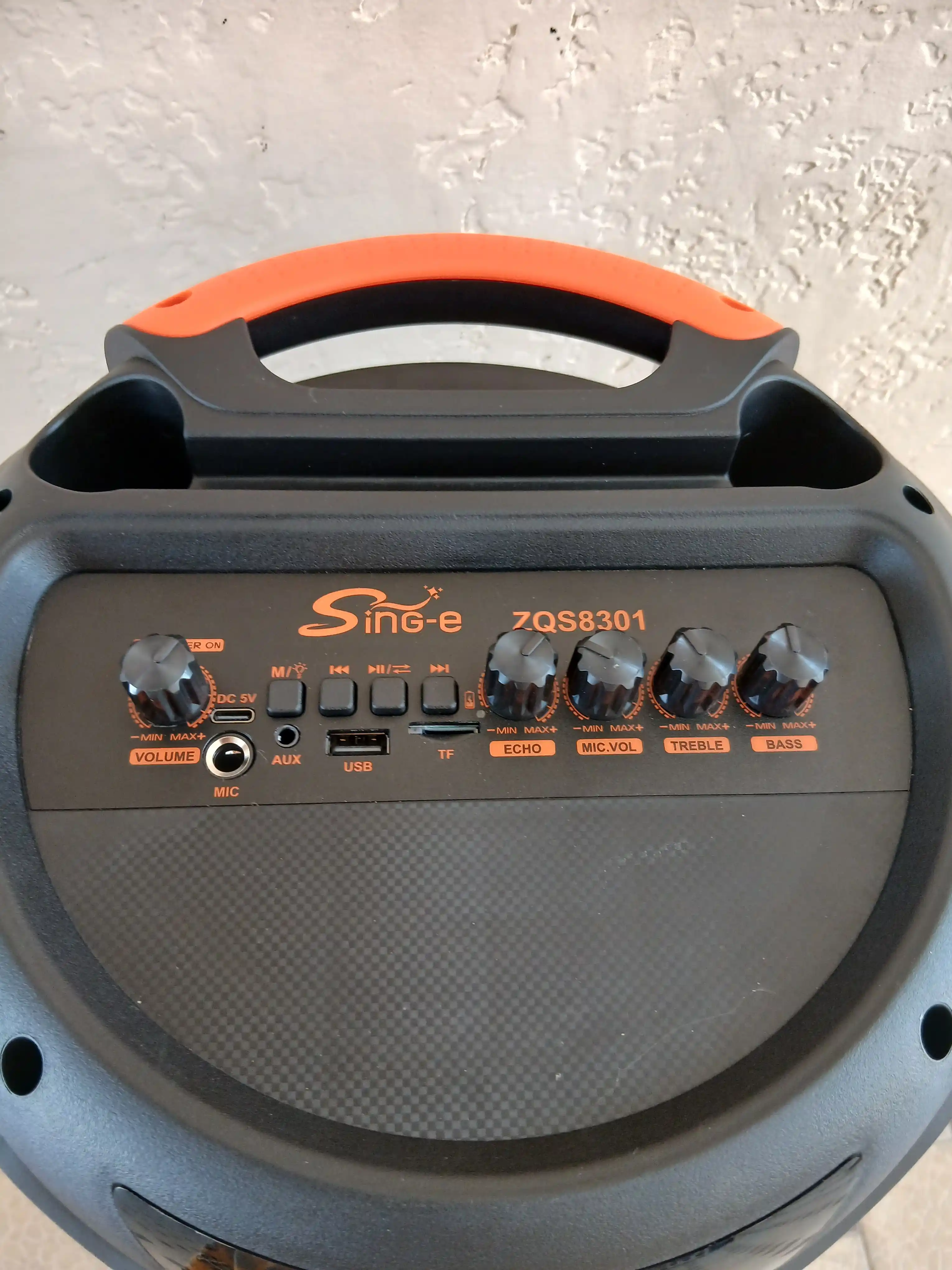 Karaoke kolonka, Bluetooth, simsiz mikrofonli, RGB chiroqli, 90×30 sm