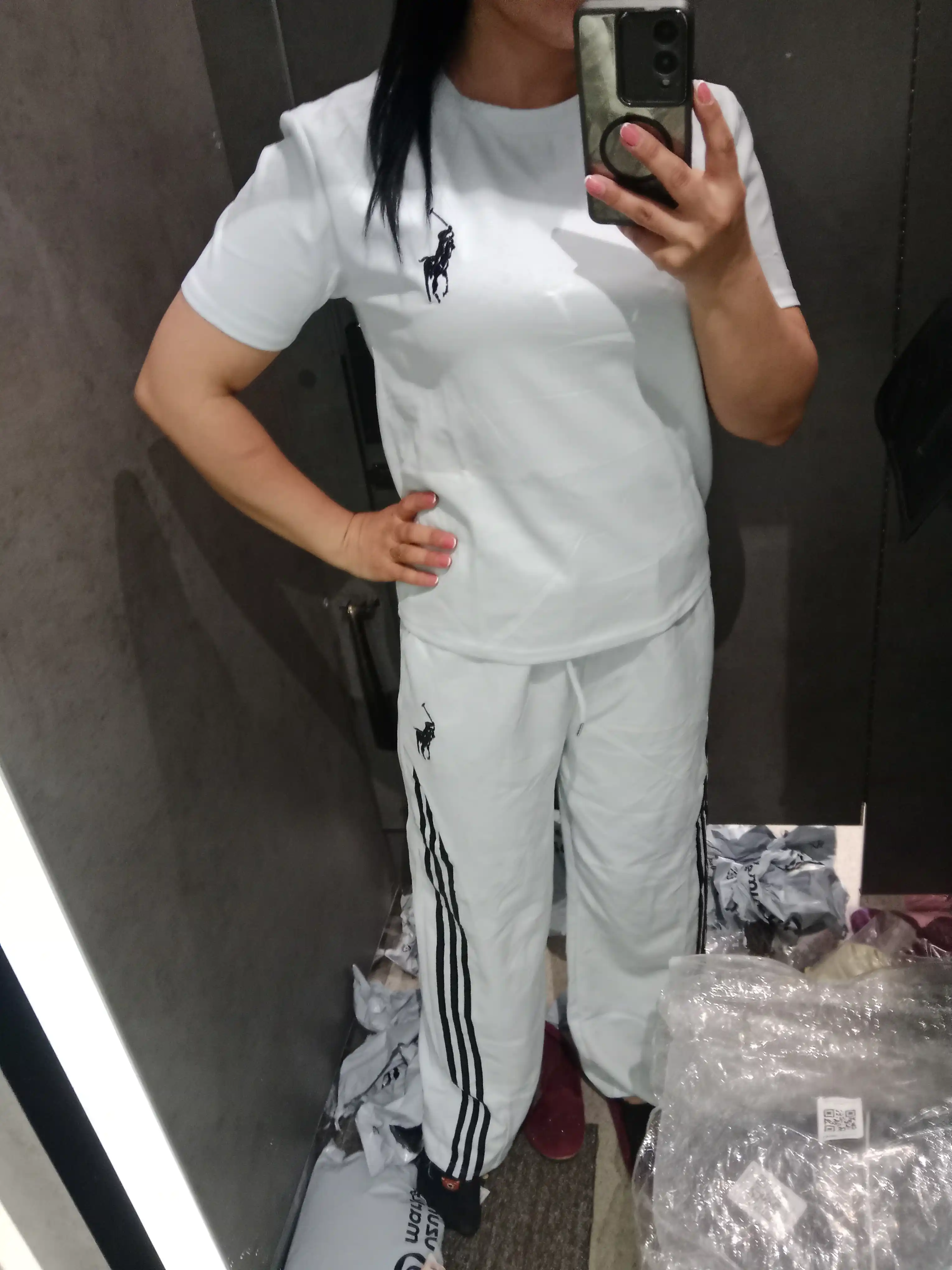 Ayollar sport kostyumi, 2tasi1, futbolka va shim, yozgi paxtalik to‘plam, standart 46-52