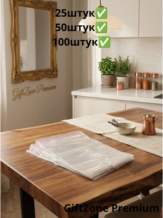 Для упаковки БОПП-пакетов, с запорным клапаном, разного размера