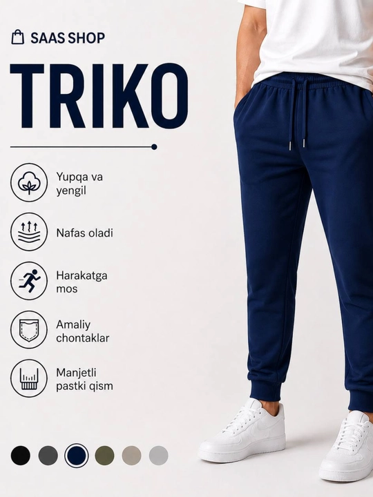 Erkaklar yozgi trikotaj sport shimi, joggerlar, triko, erkaklar trikosi