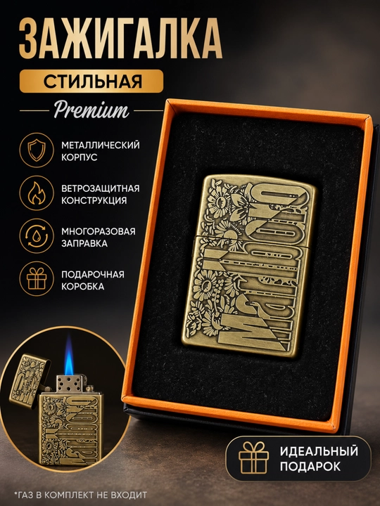 Зажигалки типа Zippo разных цветов, без топлива подарочный, зажигалки, коробки подарочной - 