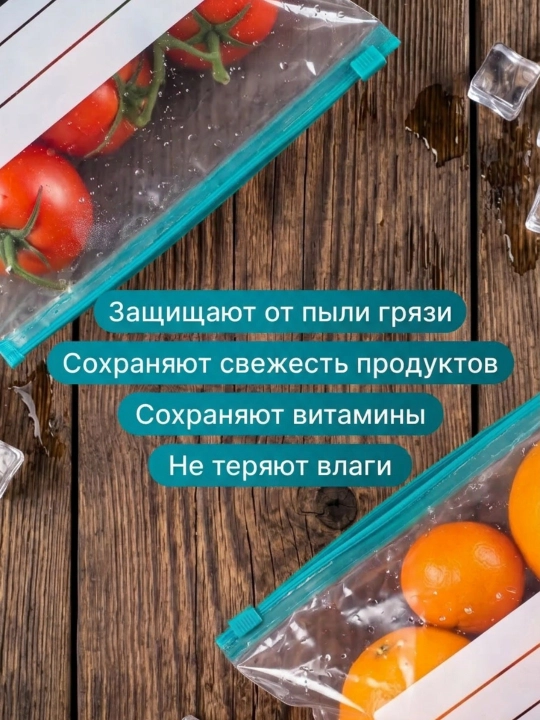 Пакеты с zip-замком и слайдером — надёжное решение для хранения и заморозки продуктов