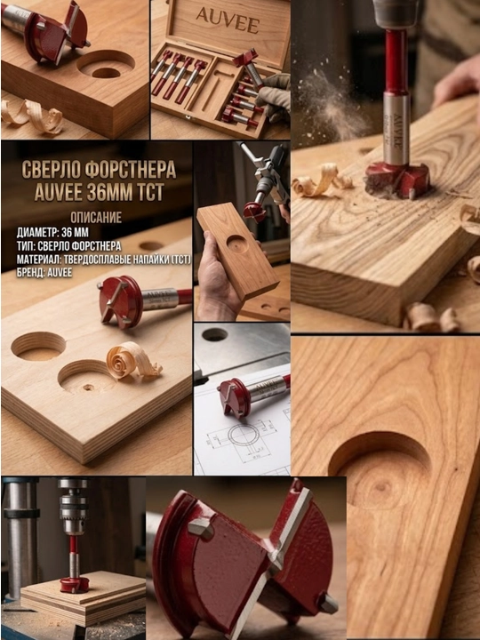 Сверло Форстнера AUVEE 35 мм TCT