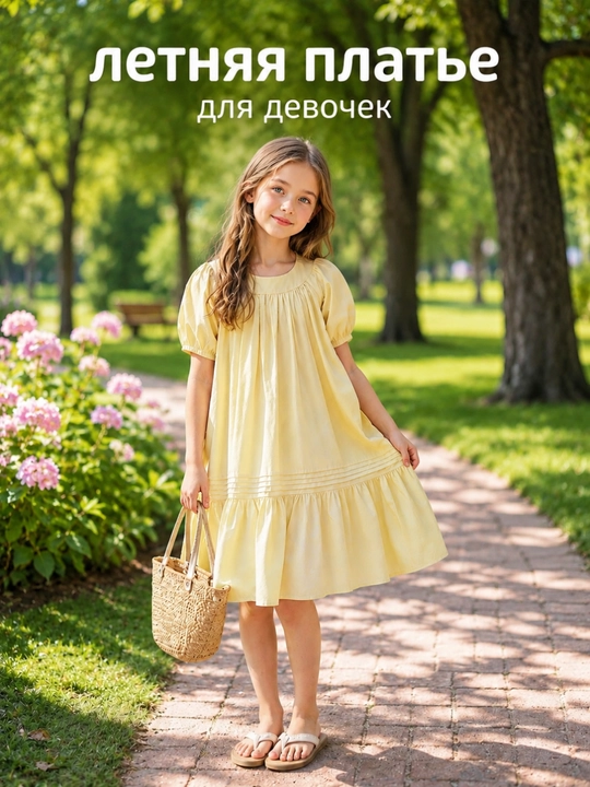 Нежное летнее платье для девочек