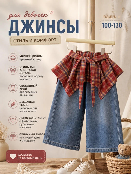 Стильные джинсы для девочек
