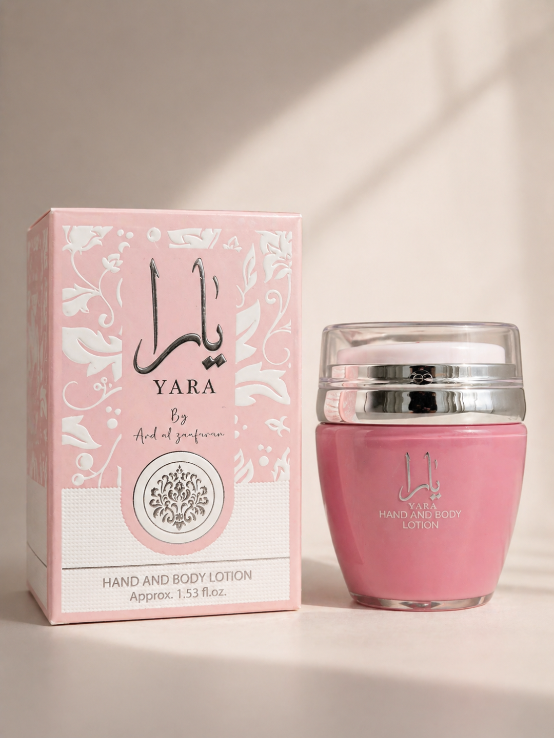Набор для сияния кожи YARA Pink | Лосьон для тела, масло-гель и сухой шиммер