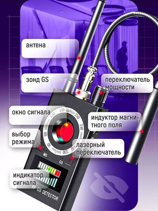 Детектор скрытых камер и жучков профессиональный, беспроводной детектор камеры, GPS