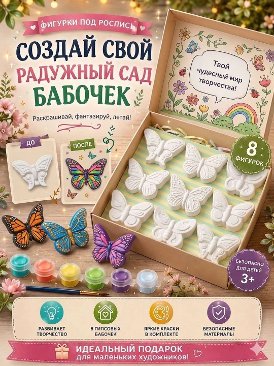 Гипсовые фигурки для рисования, 3D-фигурки, роспись по гипсу - 
