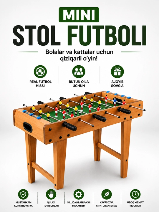 Настольный футбол Kicker, мини-игра в футбол для дома - 