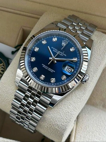 Женские наручные часы с металлическим браслетом, элегантный современный дизайн — LWATCHS-42W0034-СИНИЙ