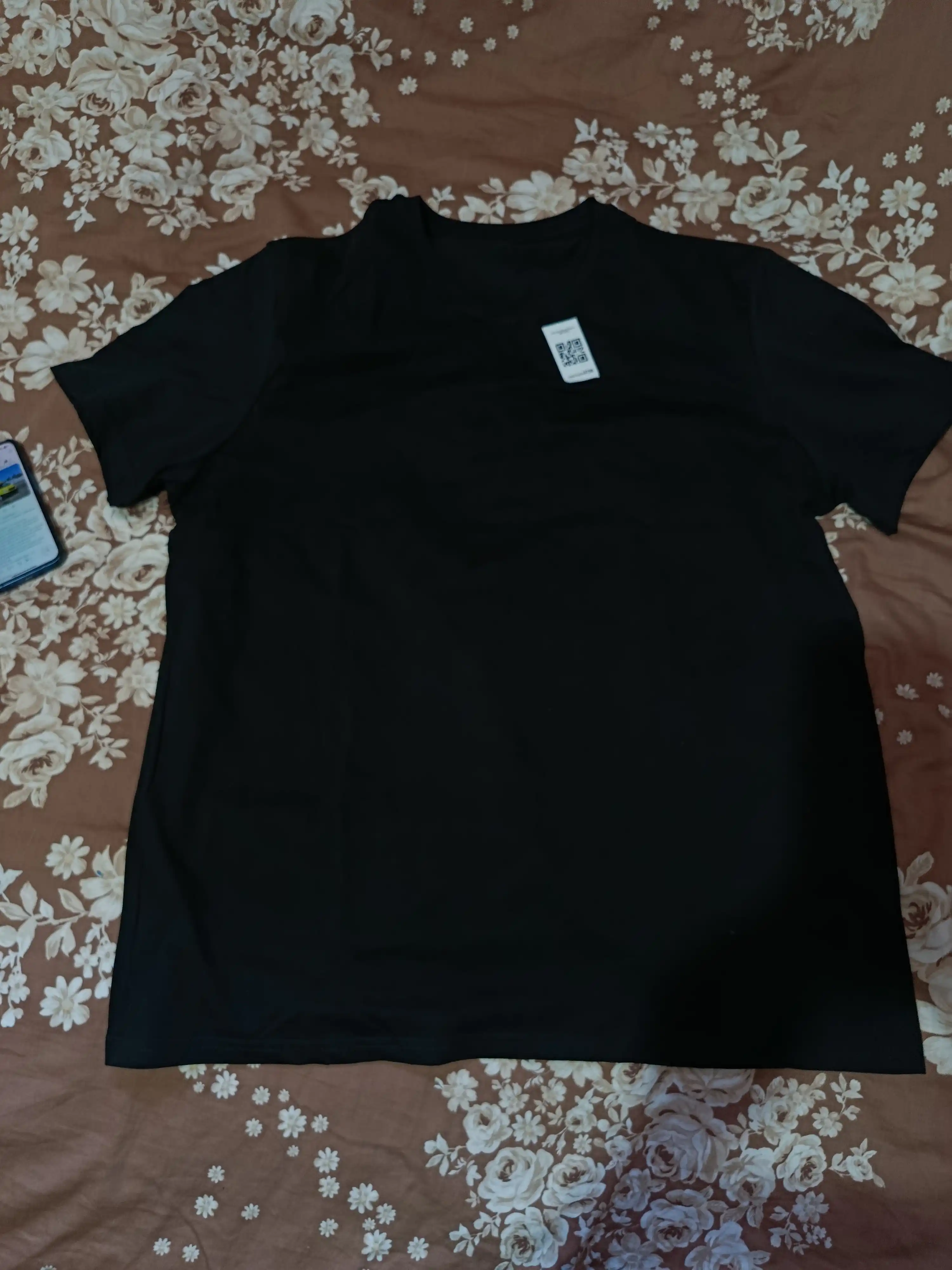 Ayollar va erkaklar uchun futbolka oversize 100% paxta oq/qora M-3XL