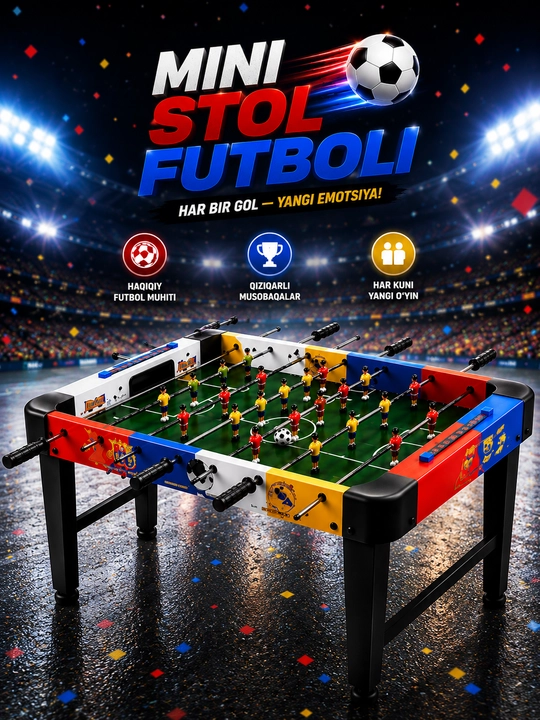 Настольный футбол Kicker, мини-игра в футбол для дома - 