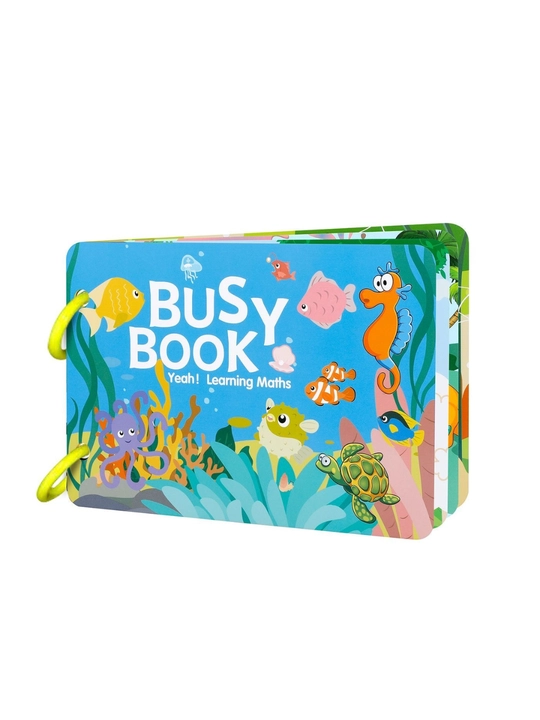 Rivojlantiruvchi Busy Book - ko‘p marta ishlatiladigan stikerli kitob, 3+ - 