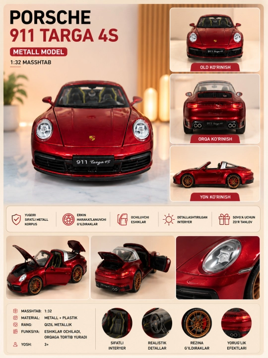 Metall Sport Avtomobil 1:32