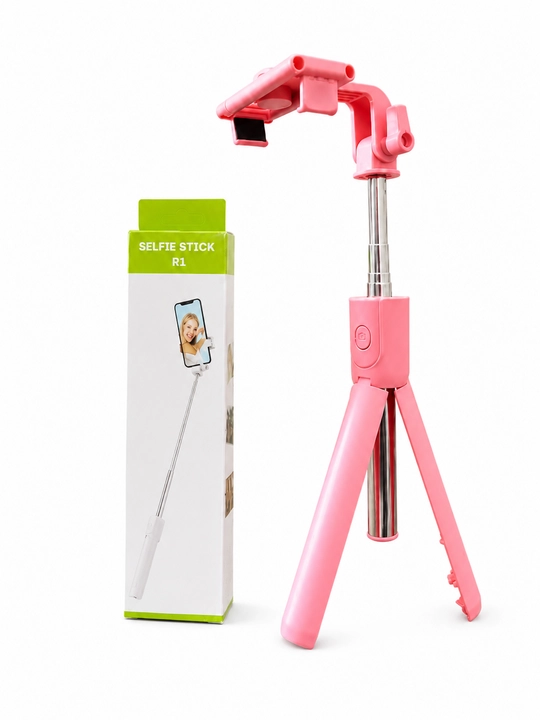 Selfie Stick R1 3-in-1 Bluetooth Monopod va Tripod, 70 sm, Qora