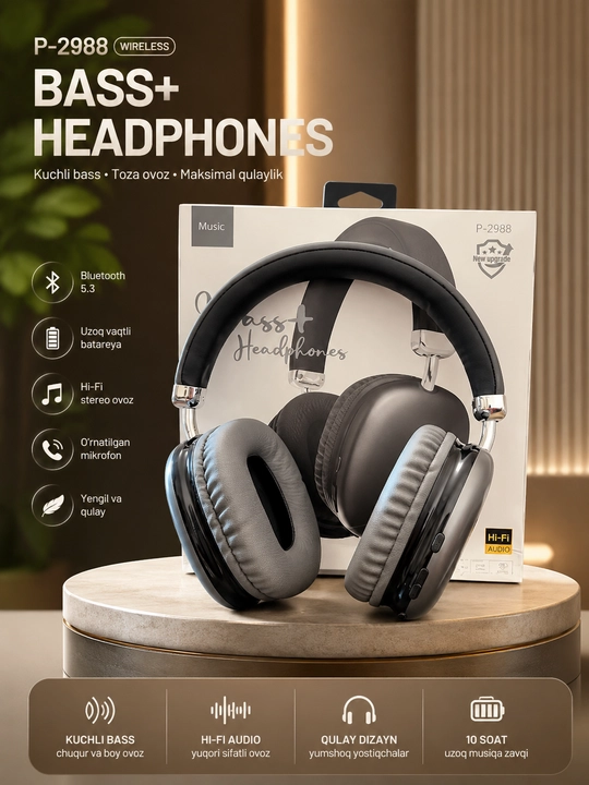 Беспроводные Bluetooth-наушники P-2988 - 