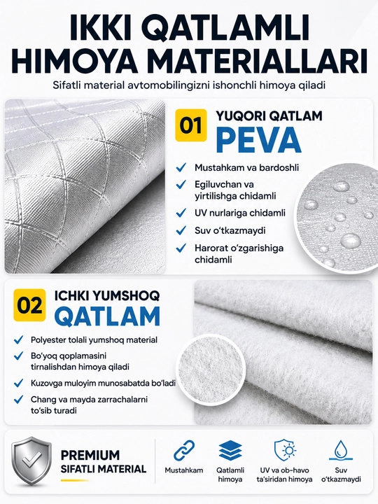 Avtomobil uchun tent, barcha mavsumiy himoya chodiri, BYD, KIA, Chevrolet, Haval uchun