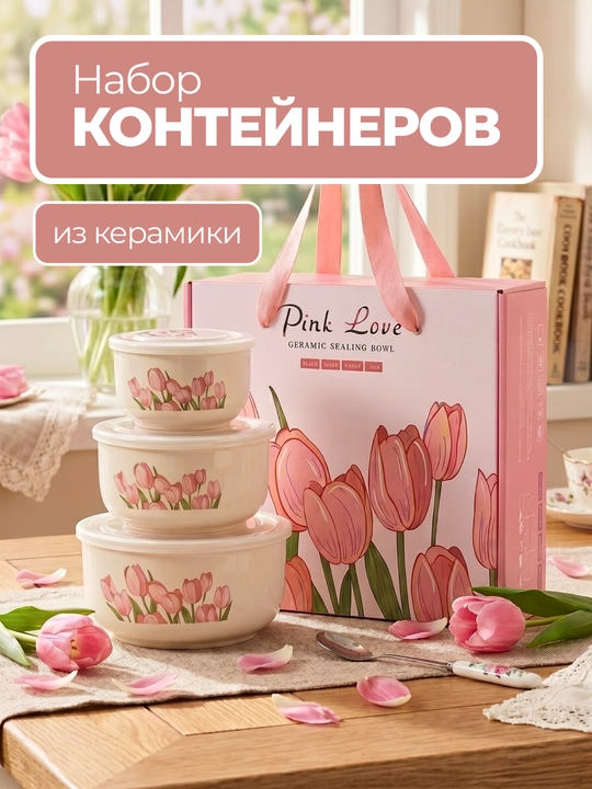 Набор контейнеров для еды, кухонный органайзер, банки с крышкой - 