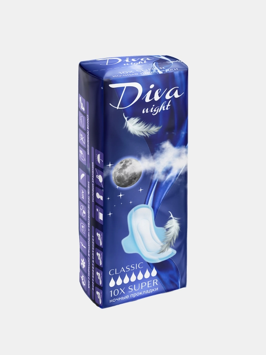 Ayollar uchun gigiyenik yostiqchalar prokladkalar, super shimuvchan, 10 dona