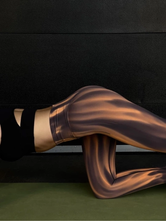 Леггинсы спортивные, лосины для фитнеса, Push-Up, Tie-dye, утягивающие, подчеркивает формы