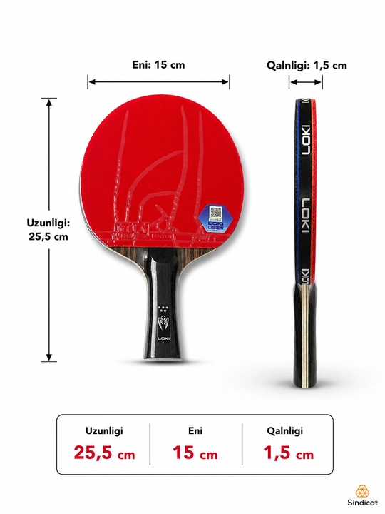 Professional stol tennis raketkasi LOKI – kuchli aylanish, qulay tutqich, ping pong