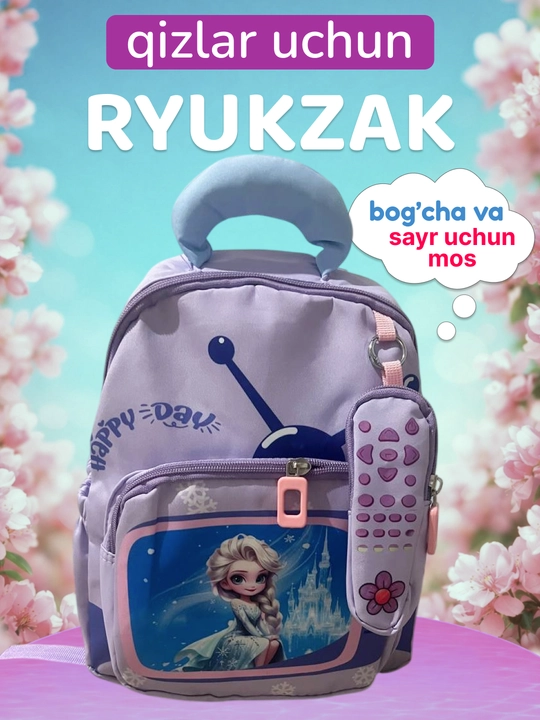 Bolalar ryukzagi, sumkasi, turli dizayn va ranglarda - 