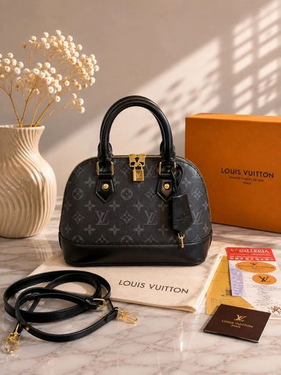 Cумка через плечо для элегантных женщин - в стиле LOUIS VUITTON — MUNSUMK-LV6602-ЧЕРН