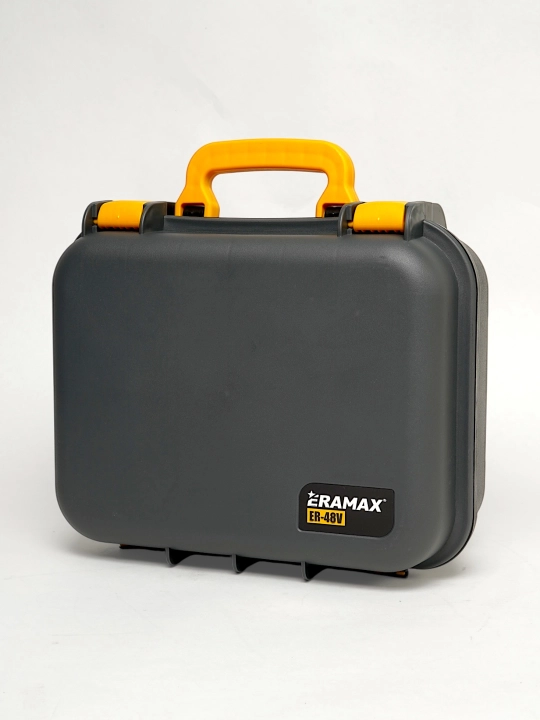 Shurup buragich professional ERAMAX, cho'tkasiz motor, 10 mm, akkumulyatorli, 2 dona