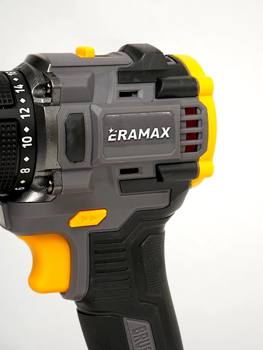 Шуруповерт профессиональный ERAMAX, бесщёточный мотор, 10 мм, аккумуляторный, 2 шт