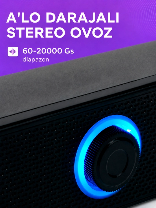 Саундбар Bluetooth 6Вт для ПК, телевизора и ноутбука, USB AUX, стереоколонки