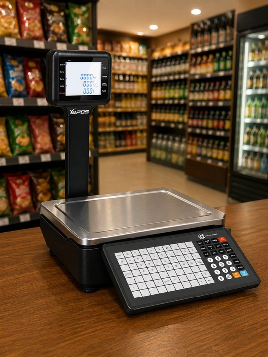Dokon uchun Elektron Shtrix Tarozi 30 kg, Etiketka Printerli Tarozi