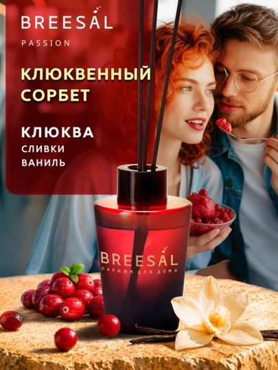 Диффузор для дома с палочками, Breesal Клюква 70 мл — CU-20766