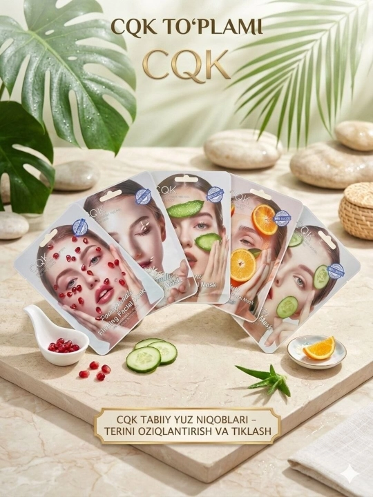 Yuz uchun tozlovchi,yoshartiruvchi ,yumshatuvchi niqoblar (5-talik rondom) - 