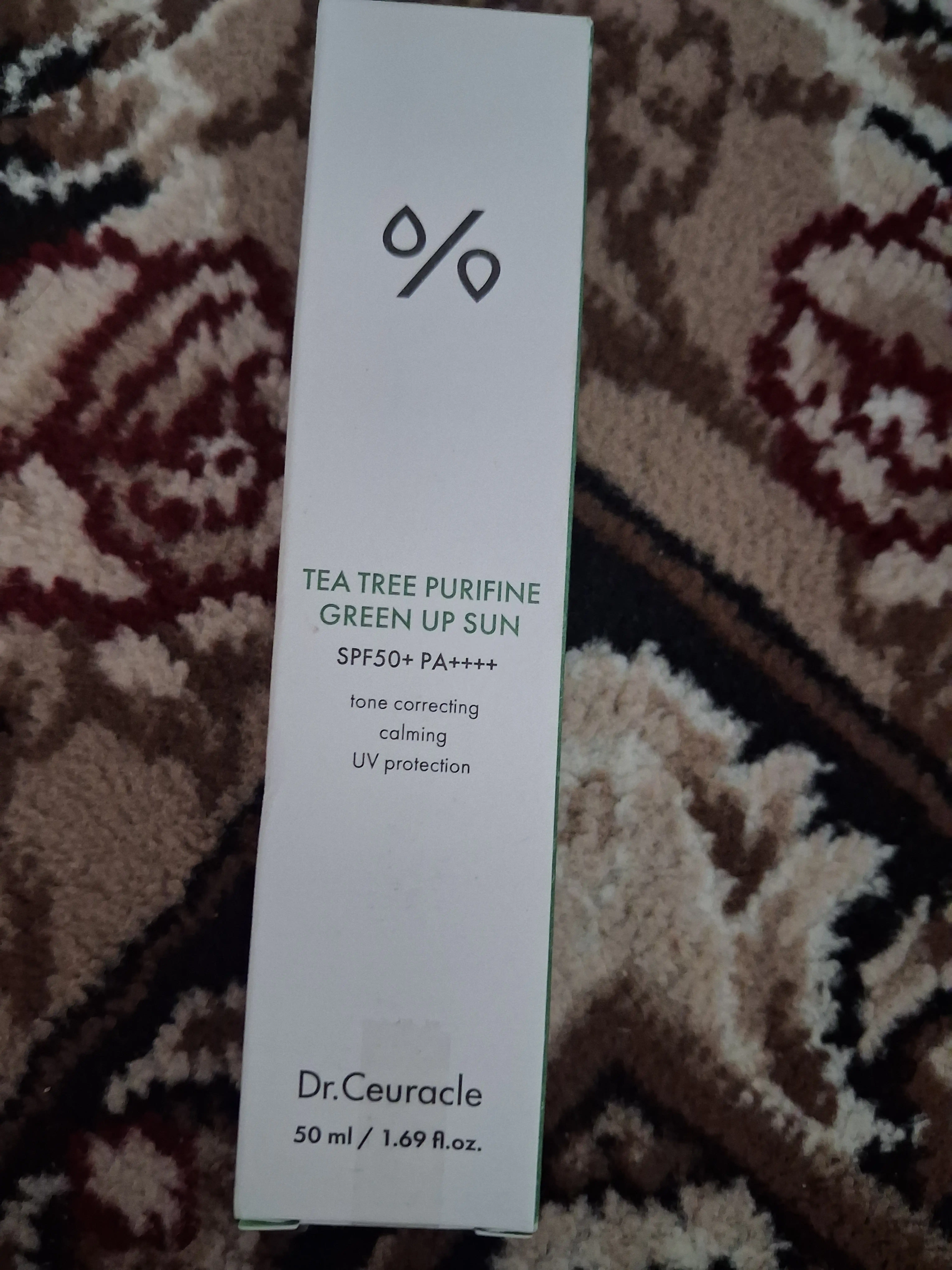 Солнцезащитный крем, Dr. Ceuracle: tea tree purifine green up sun, SPF крем, SPF50+