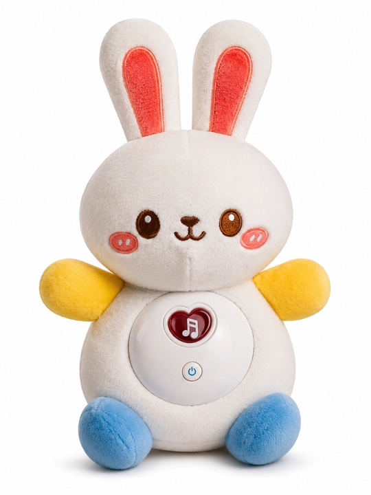 Musiqali yumshoq quyoncha o‘yinchoq, tinchlantiruvchi ovozli Fun Soothe Doll - 