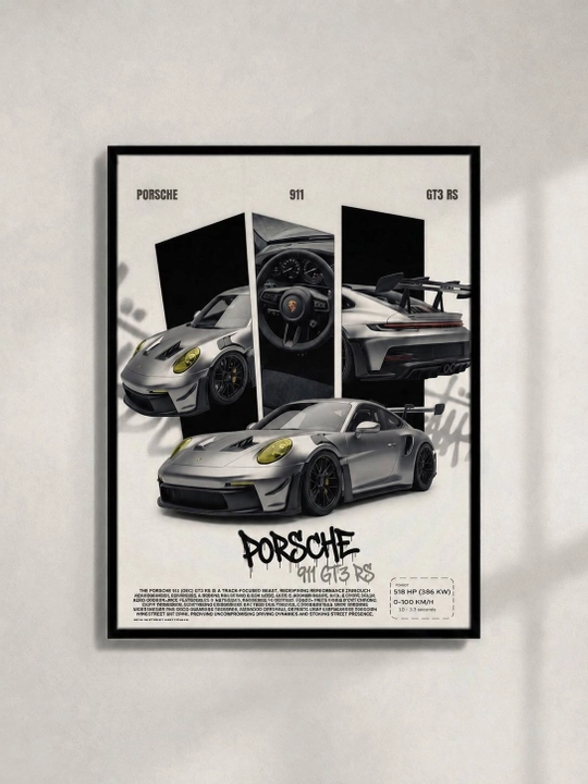 Постер Porsche 911 GT3 RS — стильный акцент для современного интерьера