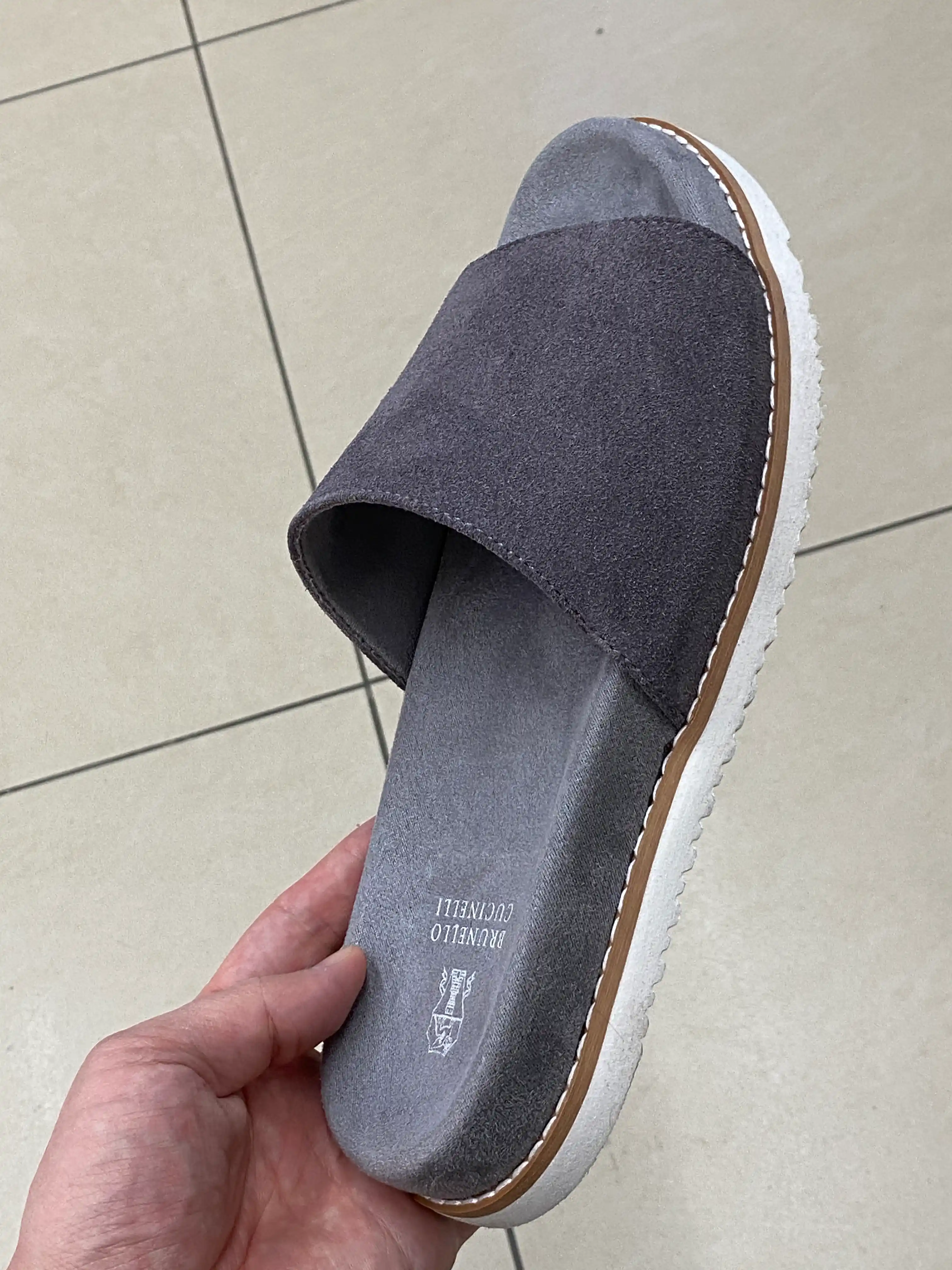 Мужские шлепанцы Brunello Cucinelli, легкие и удобные