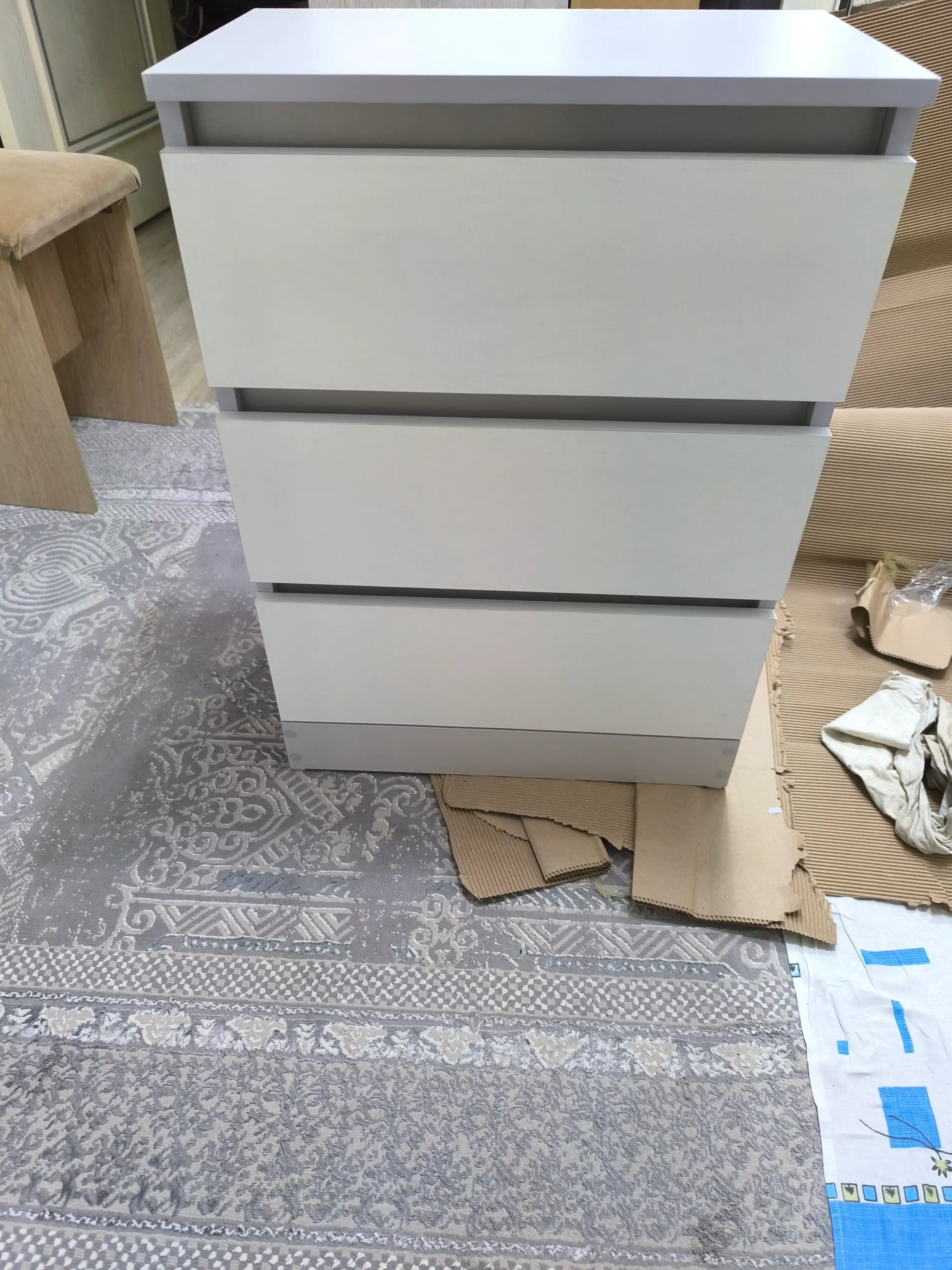 Комод KASTA, в собранном виде, 3, 4 и 5 ящиков, ЛДСП
