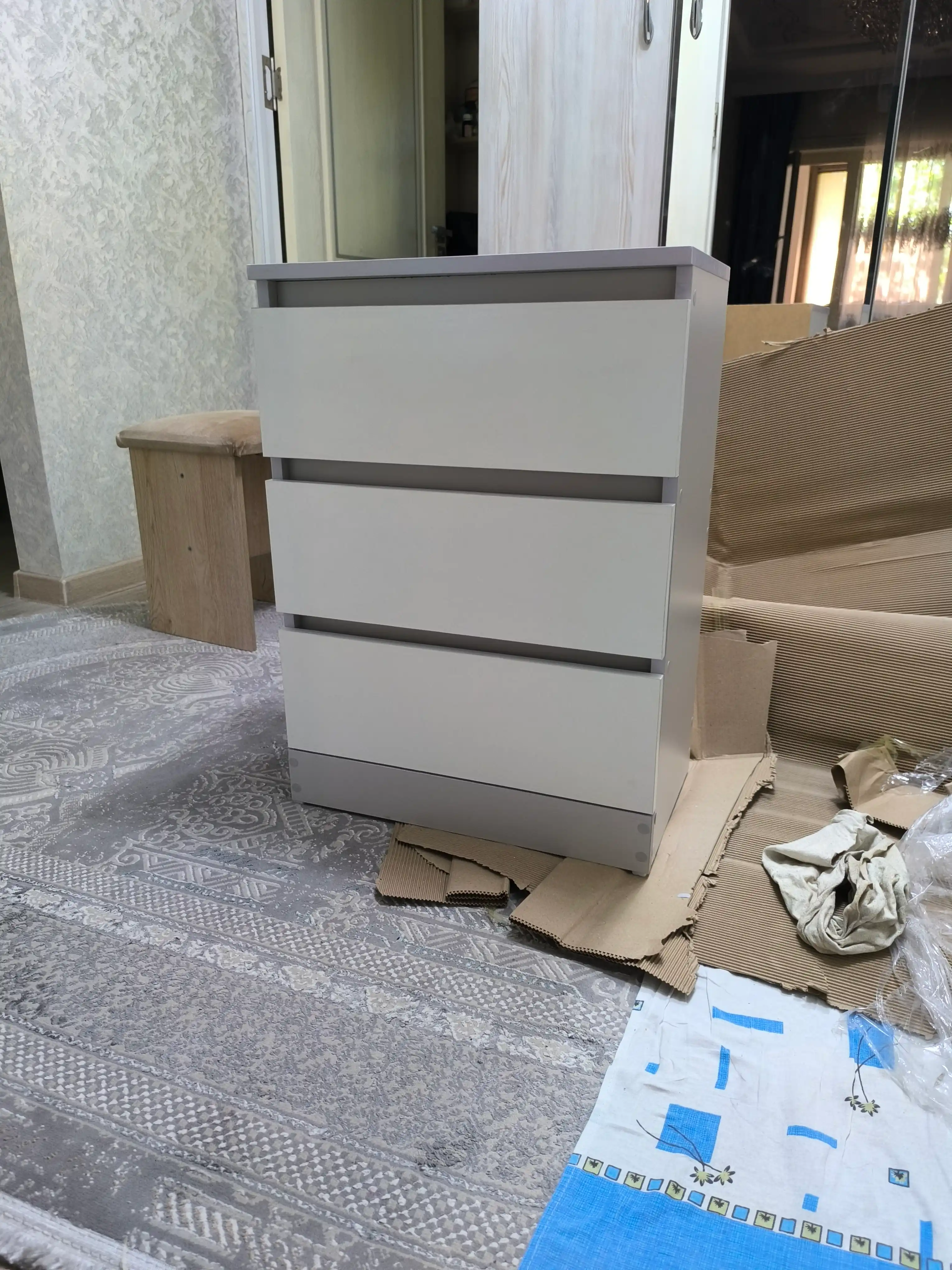 Комод KASTA, в собранном виде, 3, 4 и 5 ящиков, ЛДСП