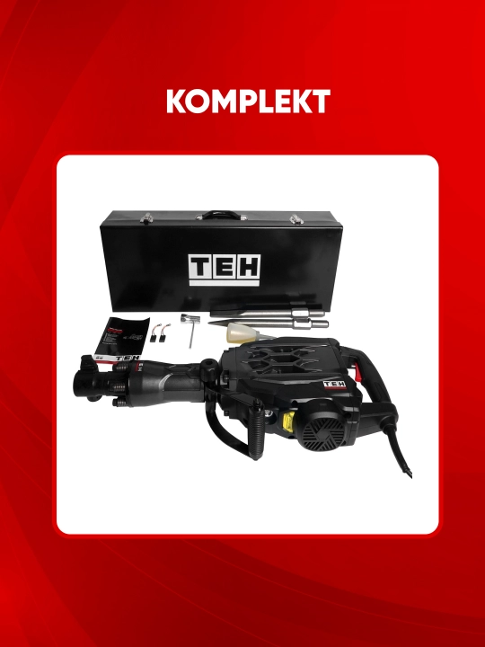 Elektr otboynik TEH TH9517 1700 Vt, 50J, shestigranli, cho‘tkalar, moy, quti
