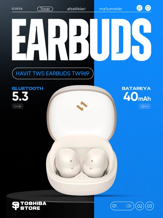 HAVIT TWS Earbuds TW969 - 