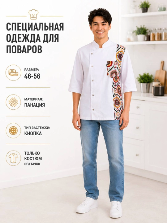 Костюм повара, униформа повара, специальная одежда повара для мужчин и женщин