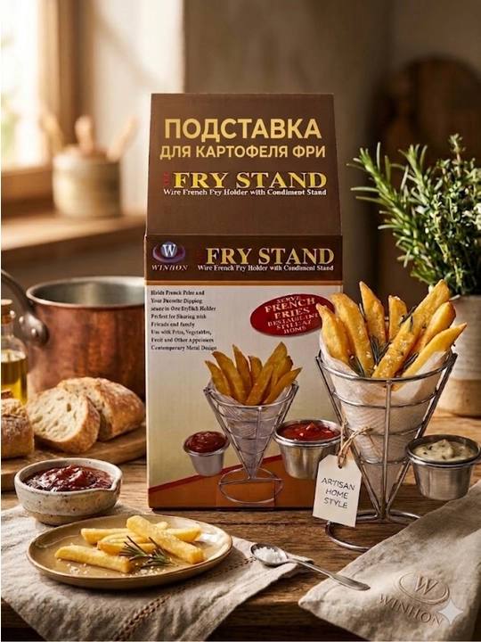 Элегантная подставка 14 см для картофеля фри — стиль вашего стола! - 