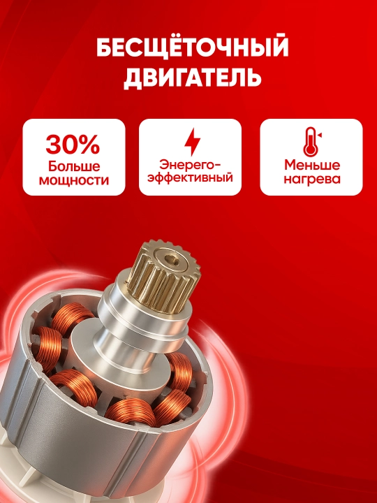 Гайковерт TEH LW600N Бесщеточный, 600 Нм, 2700 об/мин, 20В 4.0 Ah