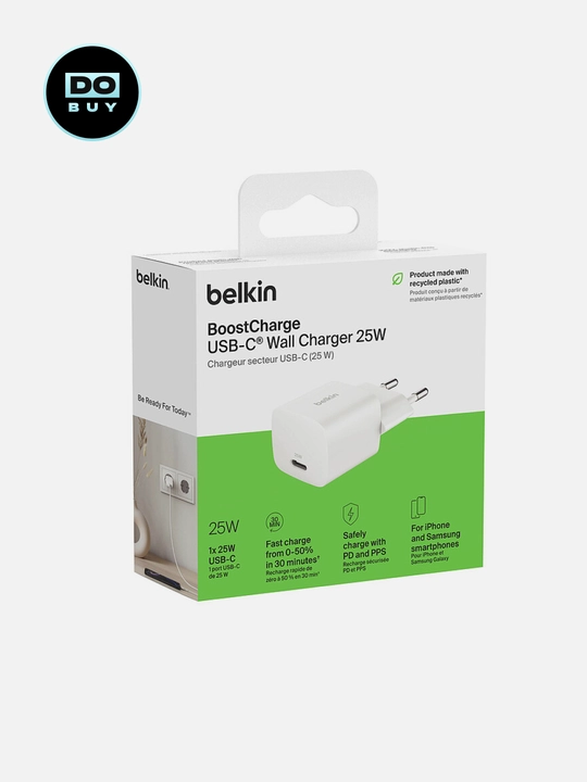 Belkin BoostCharge USB-C 25W tezkor zaryadlovchi adapter, Fast Charge