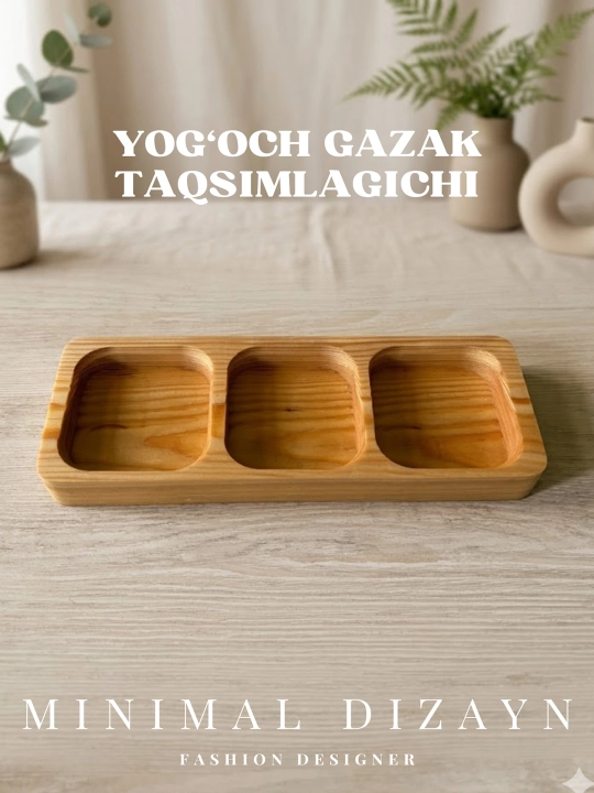 Premium Yog‘och Gazak Tarelka
