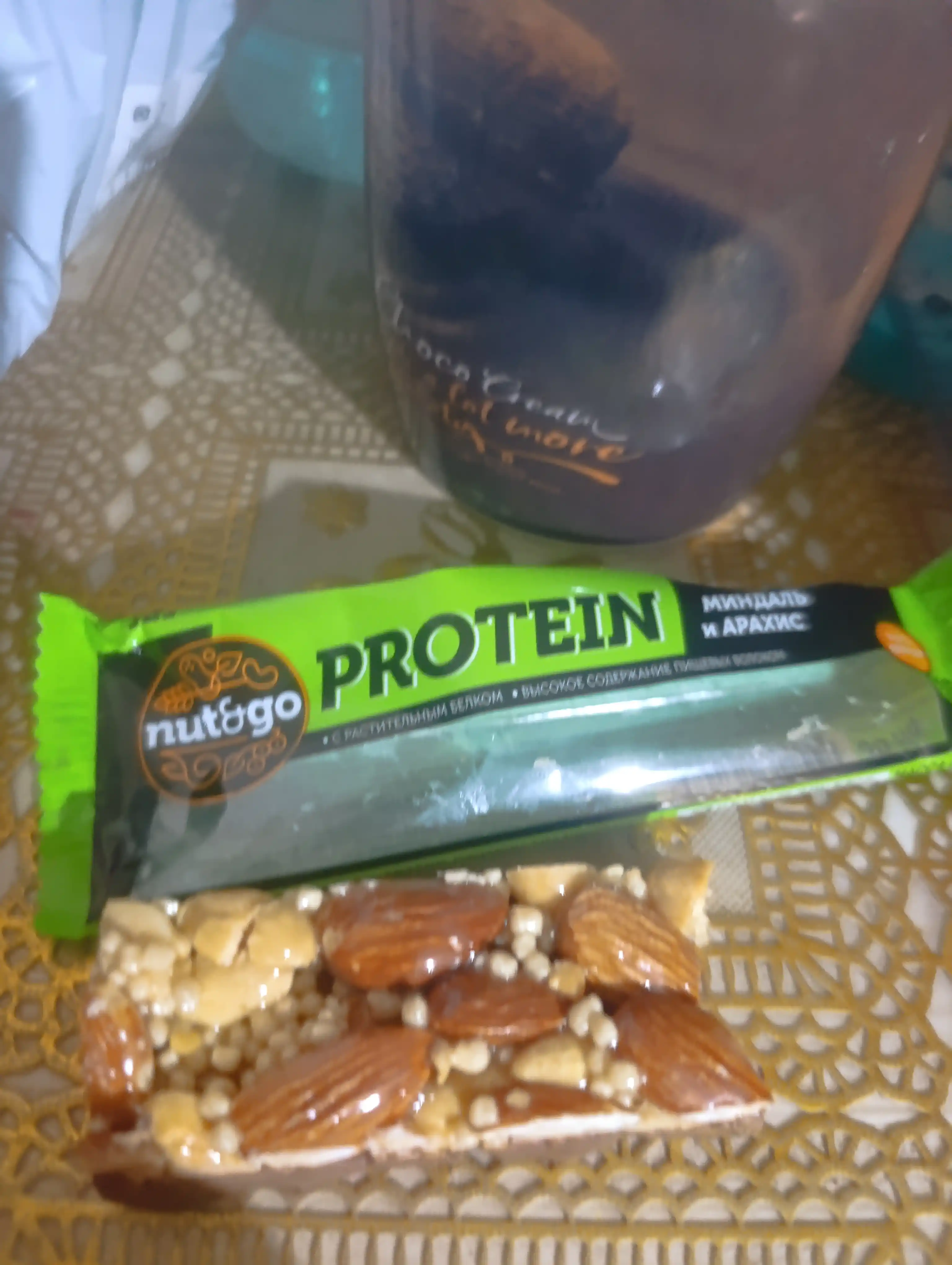 Protein Nut&Go протеиновый батончик, миндаль, арахис и арахисовая паста, 18 шт