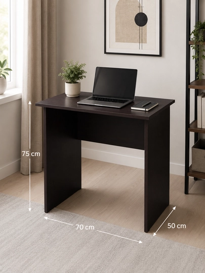 Стильный письменный стол BASIC1 из ЛДСП 70x50x75 см с турецкой фурнитурой MESAN — FIDEA25-BASIC1-ТЕМНКОР